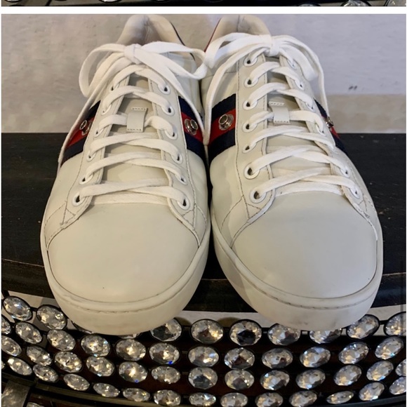 Gucci Women’s Ace White Leather Sneaker, size 39/9 - Picture 5 of 12